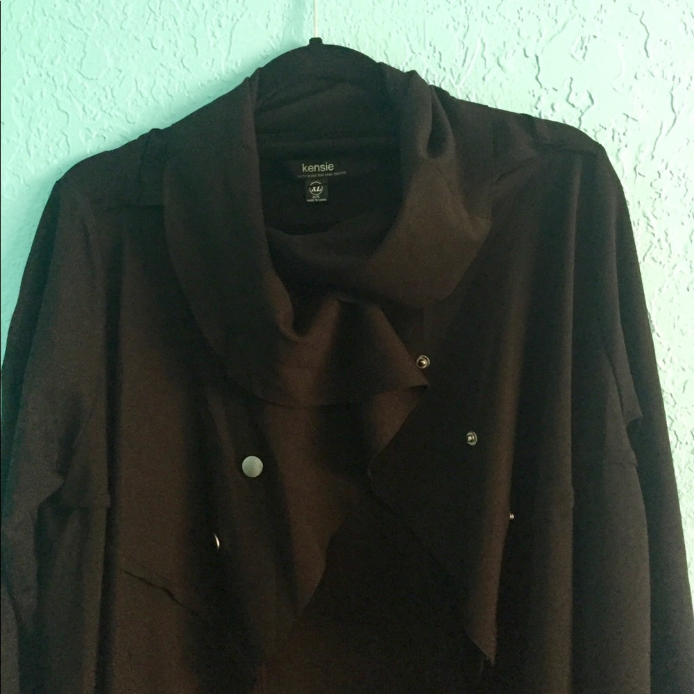 Black knit coat